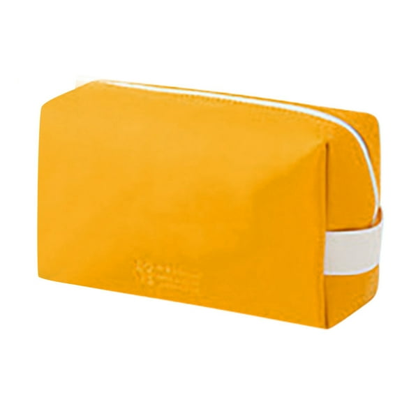 Cosmetic Bag Multifunctional Large Capacity Solid Color Zipper Convenient Travel Makeup Package for Organizer and Storage