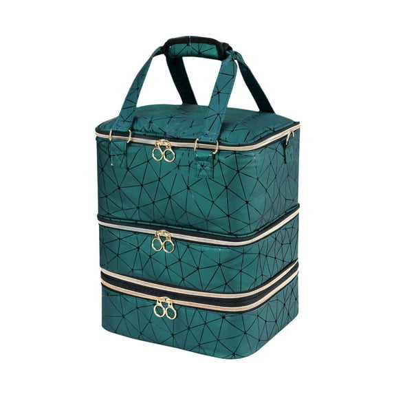 Cosmetic Bag Nail Polish Storage Bag for 84 Bottles with Removable Bottom Layer Suitable for Salons and Home Use