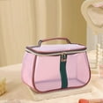 thumbnail image 1 of Cosmetic Bag New Retro Vintage Vanity Bag Large Capacity Makeup Organizer For Women Water Proof Transparent Toiletry Bag Portable Storage Travel Cosmetic Bag For Ladies Pink-One Size, 1 of 4