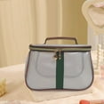 thumbnail image 1 of Cosmetic Bag New Retro Vintage Vanity Bag Large Capacity Makeup Organizer For Women Water Proof Transparent Toiletry Bag Portable Storage Travel Cosmetic Bag For Ladies White-One Size, 1 of 4