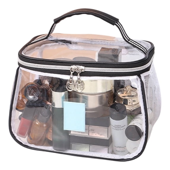 Cosmetic Bag Organizer with Large Capacity Portable Design for Travel Transparent Toiletry Storage for Ladies Cosmetic for Easy Organization and Portable Convenience