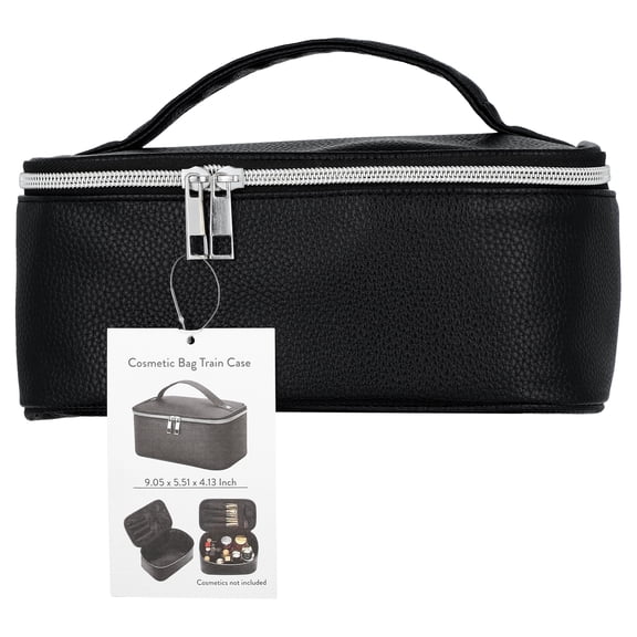 Cosmetic Bag Train Case, Black