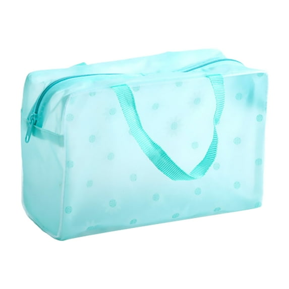 Cosmetic Bag Travel Portable Toiletry Bag Women's Makeup Bag Large Capacity Bath Storage Bag Floral Transparent Organizing Solution