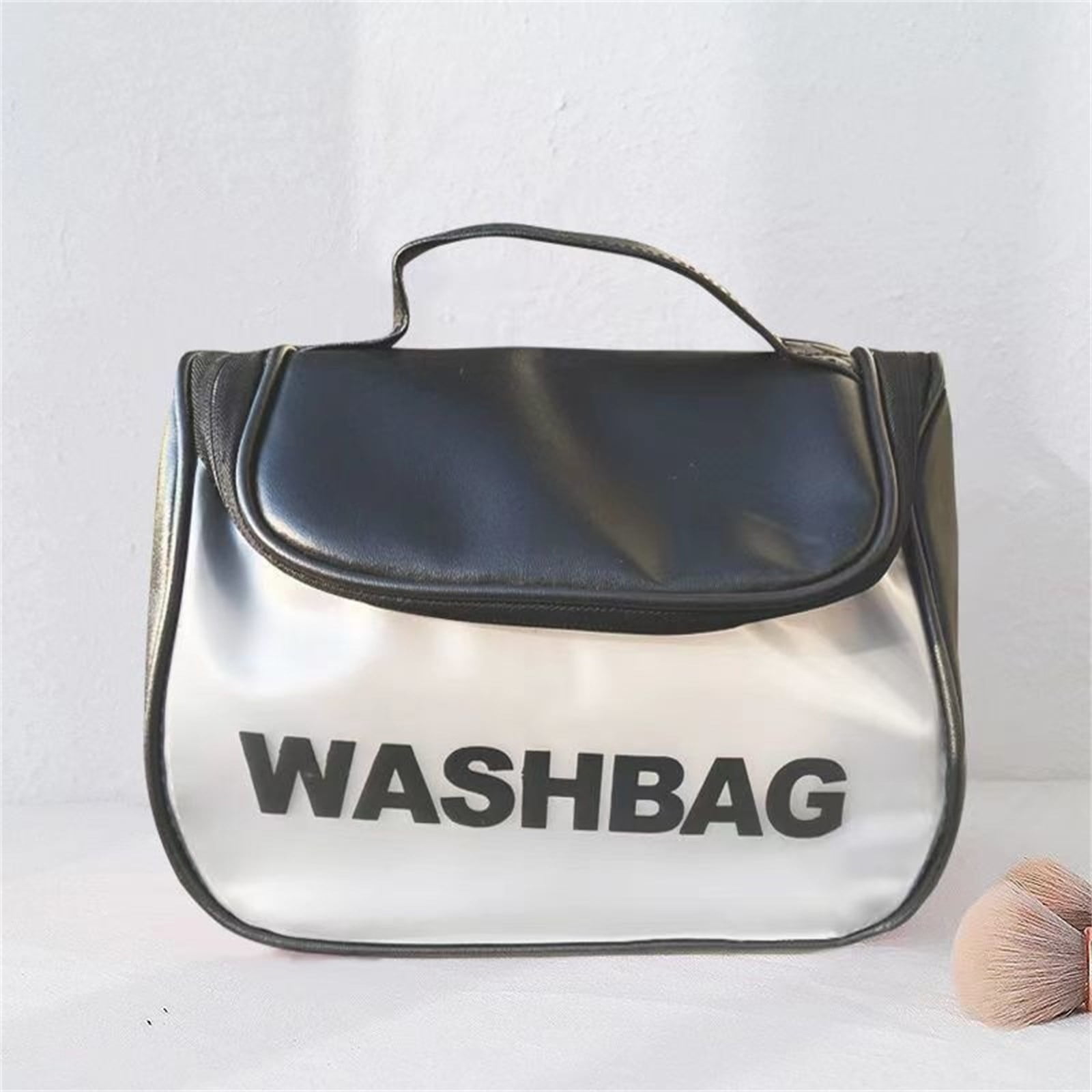 Cosmetic Bag Wash Bag New Leather Fashion Letter Makeup Bag Bag Large