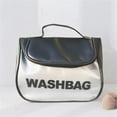Cosmetic Bag Wash Bag New Leather Fashion Letter Makeup Bag Bag Large