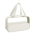 thumbnail image 1 of Cosmetic Bag White Pack Travel Wash Bags for Women Girls Small Portable Makeup Toiletry Organizers with Zipper for Travelling, 1 of 3