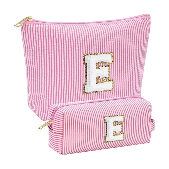 Initial Makeup Bag For Women Girls Cosmetic Travel Toiletry Organizer Pouch Idea