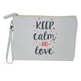 thumbnail image 1 of Cosmetic Bag with Sayings - Womens Gift Makeup Bags with Quotes - Large Funny Makeup Bags - Cute Storage Bag for Travel Keep Calm and Love, 1 of 2