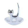 thumbnail image 1 of Cosmetic Cat Ring Holder Jewelry Engagement Wedding Trinket Dish Holder for Rings and Accessories Storage Organizer, 1 of 4
