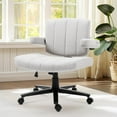 thumbnail image 1 of Cosmetic Chair - 360° Swivel Motion, Adjustable Armrests, High Resilience Fabric, Criss-Cross Computer Chair, Ergonomic Office Chair, Home Office Chair (Grey), 1 of 8