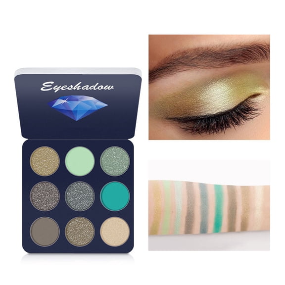 Cosmetic Eyeshadow Palette 9 Colors Matte Shimmer Eye Shadow Set Portable Makeup Palette Long Lasting Pigmented Colors for Women,Makeup Organizers