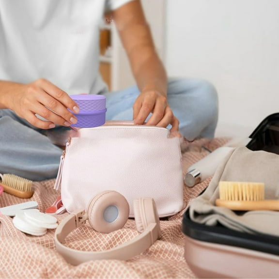 Refillable Powder Jar Vacuum Moisturizing Cosmetic Storage Container with Sealed Lid Travel Face Ointment Jar for Makeup Organizer