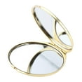 thumbnail image 1 of Cosmetic Folding Portable Pocket Mirror Double-sided Round Mirror Golden, 1 of 6