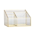 thumbnail image 1 of Cosmetic Glass Makeup Organizer Gold Cosmetic Storage Display With Multiple Compartments For Brushes Lipstick Perfume Concealers Makeup Holder, 1 of 9