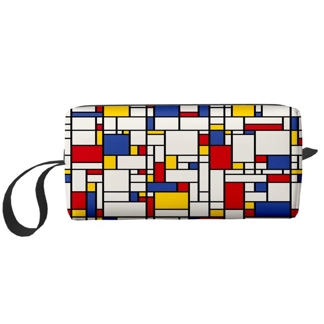 Cosmetic Makeup Bag Modern Art Geometric For Women Small Toiletry