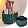 thumbnail image 1 of Cosmetic Makeup Brush Holder Organizer 360° Rotating Storage Solution with 5 Slots for Brushes Ideal for Bathroom Countertops and Vanity Display, 1 of 8