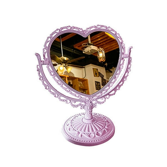 Cosmetic Mirror Functional Durable Desk Type Antique Vintage European Style Desktop Makeup Mirror for Makeup