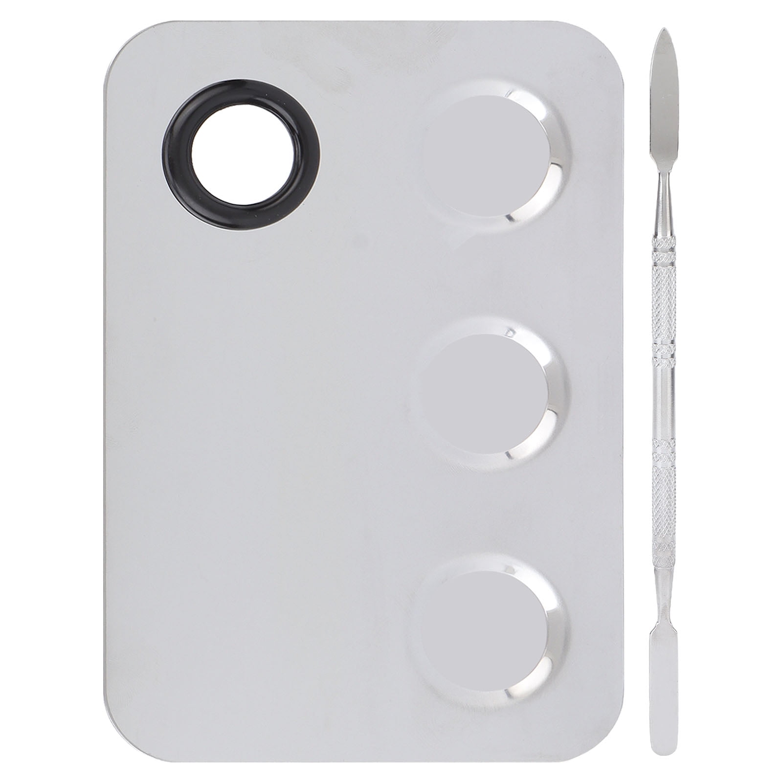 Cosmetic Mixing Plate Stainless Steel Makeup Professional Rectangle