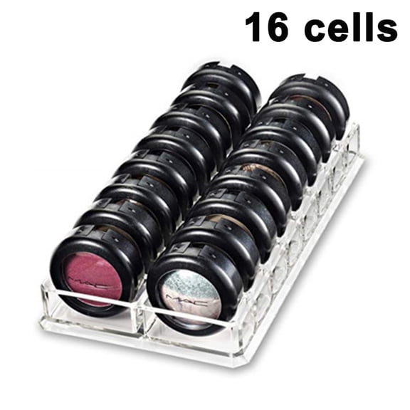Cosmetic Organiser, Acrylic Eyeshadow Makeup Organiser, Eyeshadow Container Storage Box, Air Cushion Blush Storage Box with 8/16 Grids