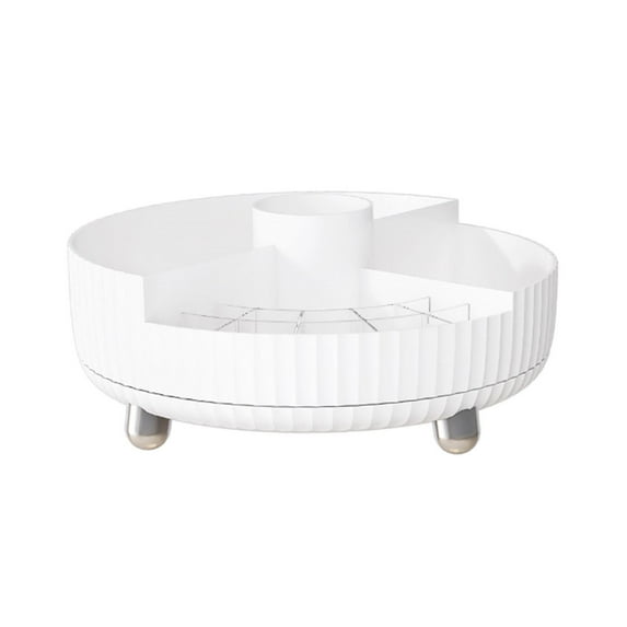 Cosmetic Organizer Make up Holder Display Case for Vanity Countertop Desktop white