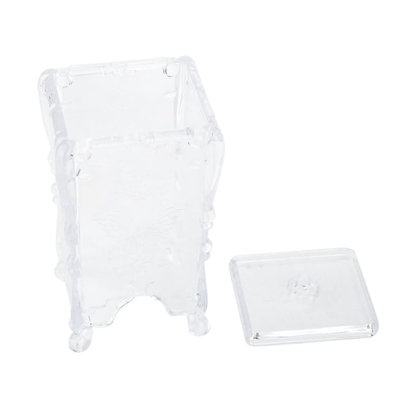 Cosmetic Organizer Makeup Cotton Nail Remover Swab Case Holder Storage Box (Transparent Color) Rawiri