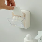 Cosmetic Organizer Soap Box Holder Drill-Free Bathroom Supplies Storage Case for Shower Bathroom Bathtub Kitchen Sink - Transparent