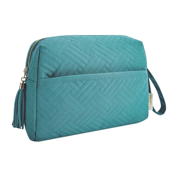 Cosmetic Organizer Travel Toiletry Bag with Separate Wet Dry Compartments Large Capacity Handheld Storage Pouch