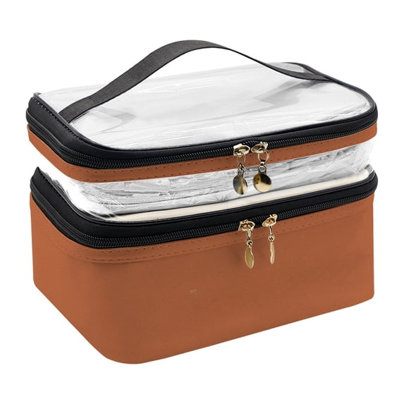 Cosmetic Organizer | Waterproof Storage Bag Travel Accessories for Women Double Layer Makeup Organizer for Travel Gifting