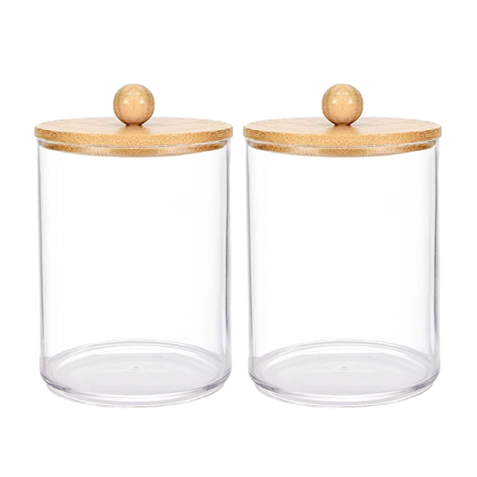 Cosmetic Organizer For Dispenser Cotton Balls Cotton Swabs Clear