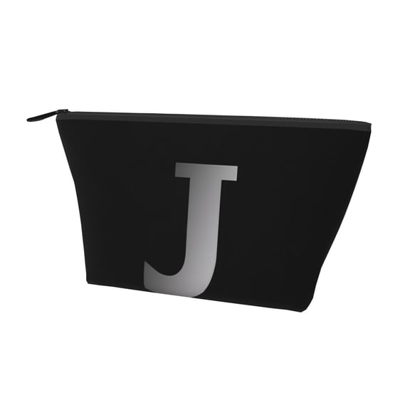 Cosmetic Pouch Bag For Women Letter J Logo Trapezoid Travel Makeup Bag With Zipper Toiletry Bag