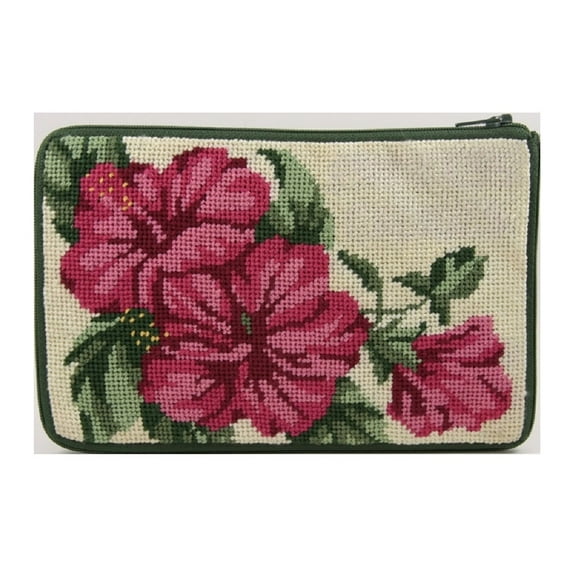 Cosmetic Purse - Hibiscus - Needlepoint Kit