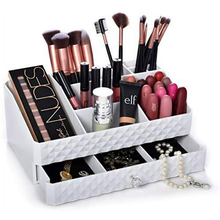 Cosmetic Storage Box Organizer - Compartments to Organize and Store your  Cosmetics Makeup and Accessories. Drawer with Padding to Protect Jewelry.