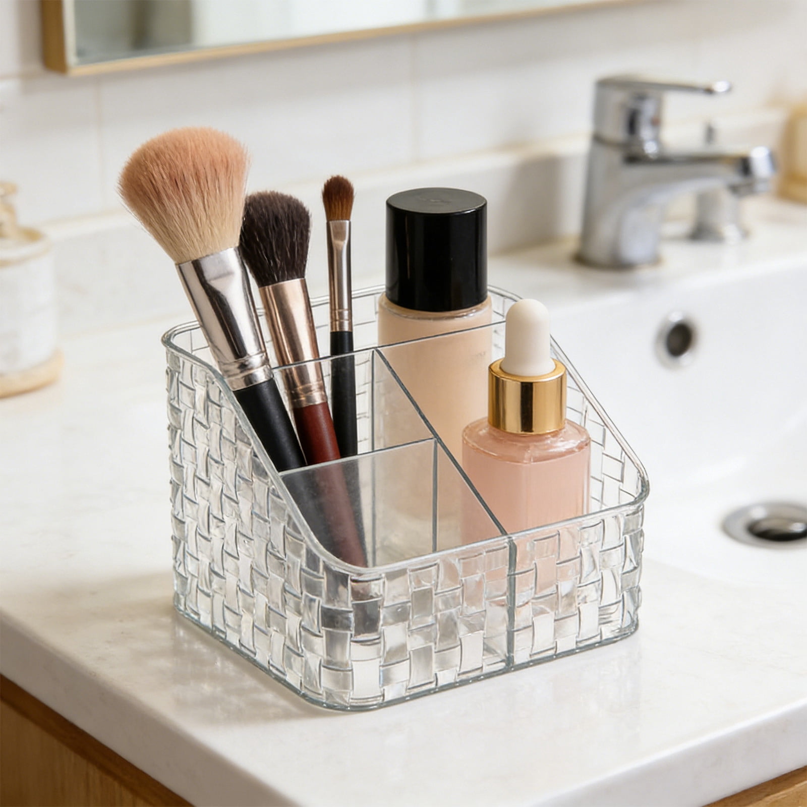 Cosmetic Storage Box With Cover And Dustproofs Label Desktop Lipstick ...