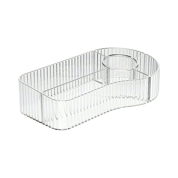 Cosmetic Storage Boxes Large Capacity Elegant Desktop Organizer Transparent Countertops Storage for Vanity Bathroom Living Room