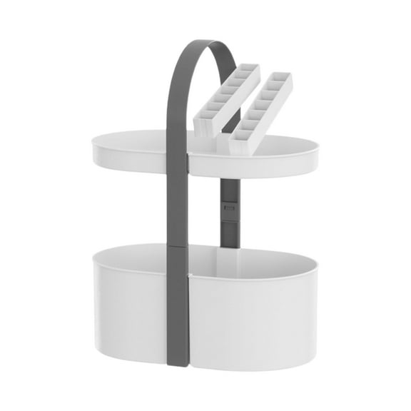 Cosmetic Storage Display Case Lotion for Dresser Bedroom Bathroom Countertop 2 layers