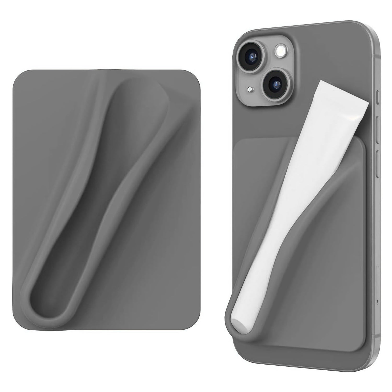 Cosmetic Tube Holder Sleeve for Lip Gloss - Grey