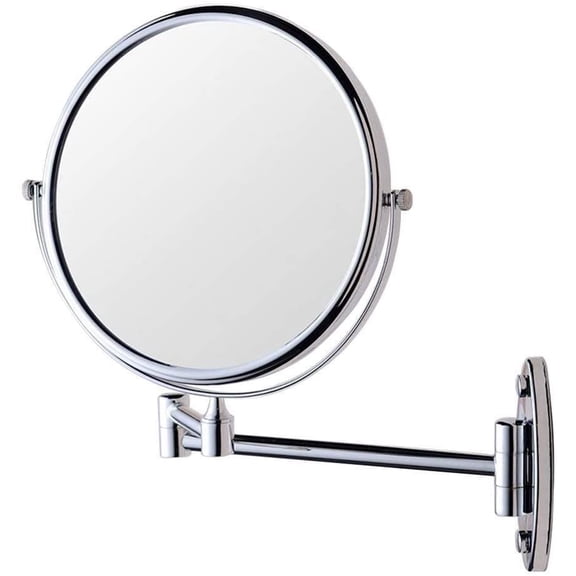 Cosmetic Vanity Mirror All-Copper Makeup Mirror 8-Inch Simple Wall-Mounted 3 Times Magnifying Mirror 360 Degree Swivel Vanity Mirror Lighted Magnifying