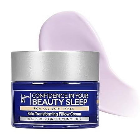 IT Cosmetics Confidence in Your Beauty Sleep Night Cream - Visibly Improves Fine Lines, Wrinkles, Dryness, Dullness & Loss of Firmness - With Hyaluronic Acid