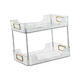 thumbnail image 1 of Cosmetics Organizer Rack Vanity Perfume Storage Holder Buffet Serving Tray Light Luxury Cups and Mugs Rack for Tabletop Decor White 2 Layers, 1 of 8