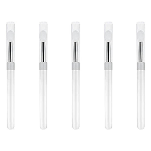 Cosmetics Silicone Brush Lip with Cover Makeup Womens Gift Eye Shadow Lid Eyeshadow Accessory 5 Pcs