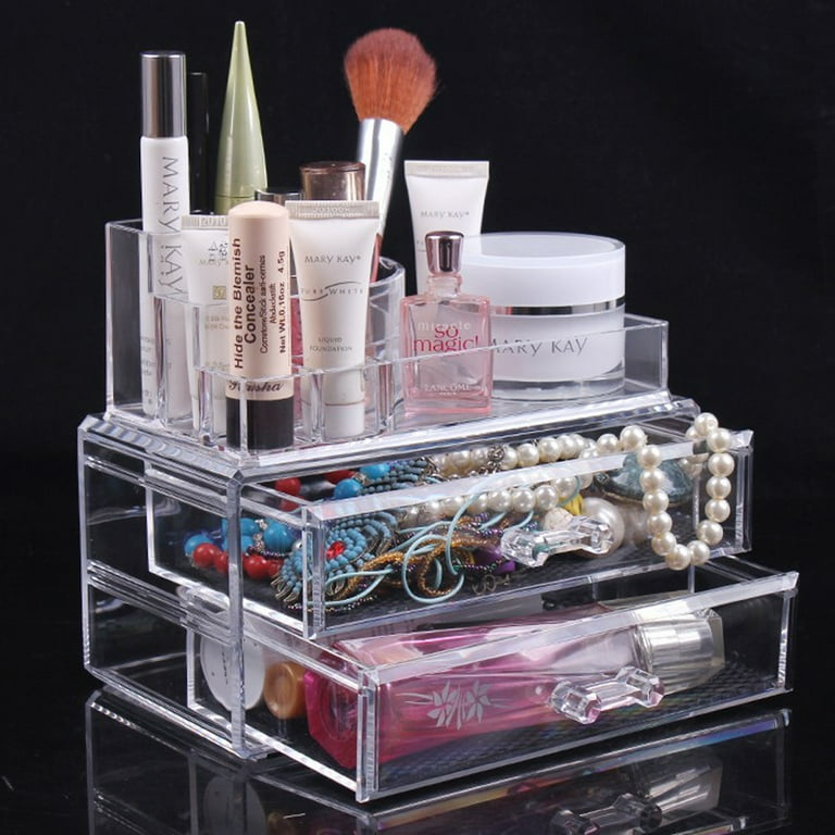 Cosmetics Storage Box Jewelry Holder Crystal Cosmetic Box Acrylic Makeup  Organizer - Walmart.com