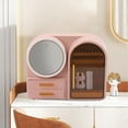 thumbnail image 1 of Cosmetics Storage Box Makeup Organizer with LED Light and Mirror Rechargea, 1 of 12