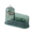 thumbnail image 1 of Cosmetics Storage Organizer, Makeup Organizer with Compartments, Sundries Container, Display Case, Desktop Storage Box for Countertop, Bedroom Green, 1 of 10