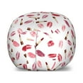 thumbnail image 1 of Cosmetics Storage Toy Bag Chair, Beauty Theme Pink and Burgundy Lipstick and Kiss Pattern Makeup Concept, Stuffed Animal Organizer Washable Bag, Small Size, Burgundy and Pink, by Ambesonne, 1 of 3