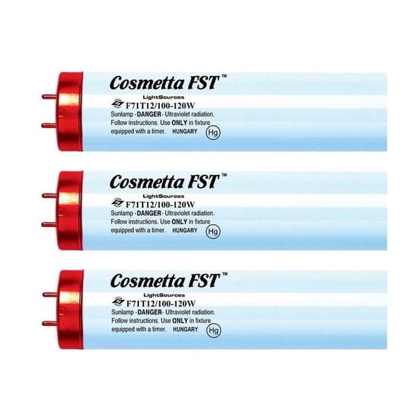 Cosmetta FST F71T12 100W Bi-Pin Full Spectrum Hybrid Tanning Lamps - UV with Red Light! - 12 Pack Box