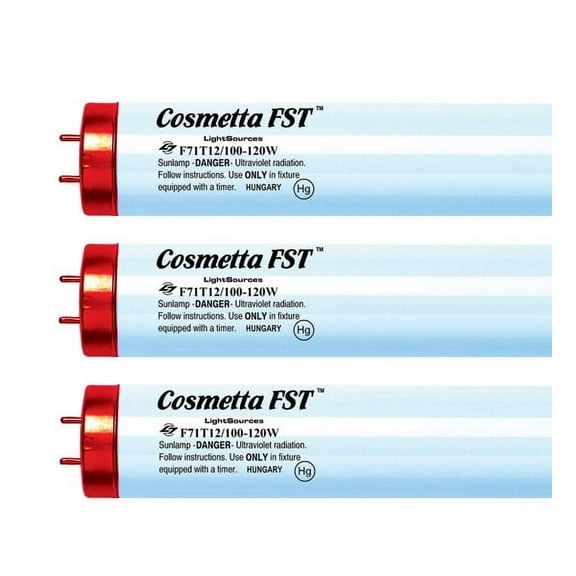 Cosmetta FST F71T12 100W Bi-Pin Full Spectrum Hybrid Tanning Lamps - UV with Red Light! - 12 Pack Box