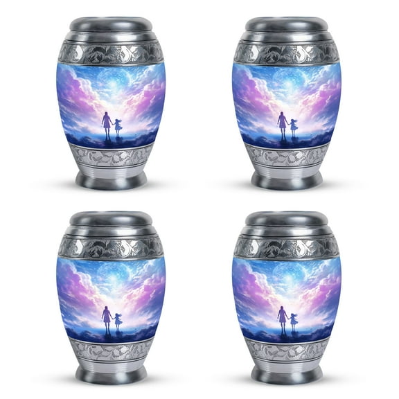 Cosmic Adventure Mens Urns For Human Ashes - Cherished Mini Urn For Loved Ones - Petite Memorial Keepsake - Small Elegant Cremation Urn 3 Inch, Set Of 4