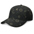 thumbnail image 1 of Cosmic Aesthetic Baseball Cap - Gothic Celestial Sun Moon Star Print Adjustable Sun Protection Hat, 1 of 5