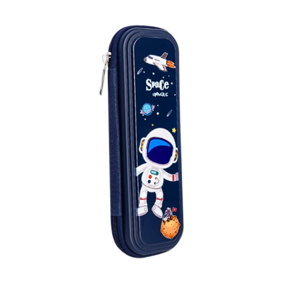 Cosmic Astronaut Motif Academic Supply Case Featuring Space-Thematic Visuals & Functional Storage Compartments For Campus Essentials Management