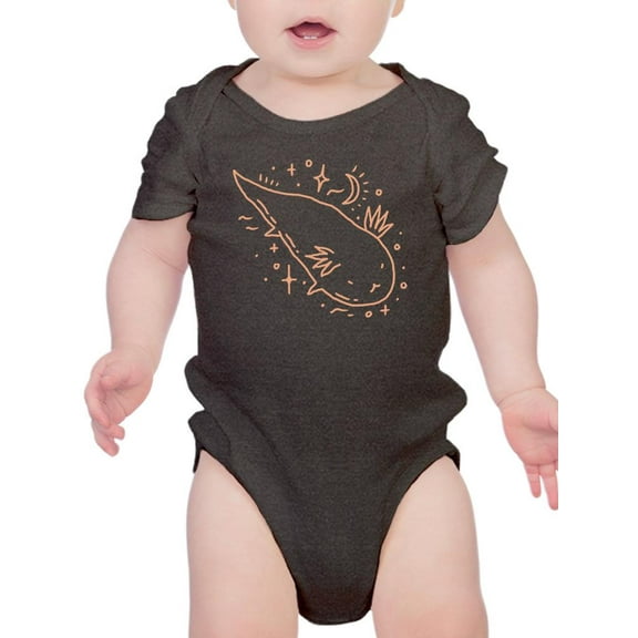 Cosmic Axolotl Sketch Bodysuit Infant -Image by Shutterstock,  24 Months